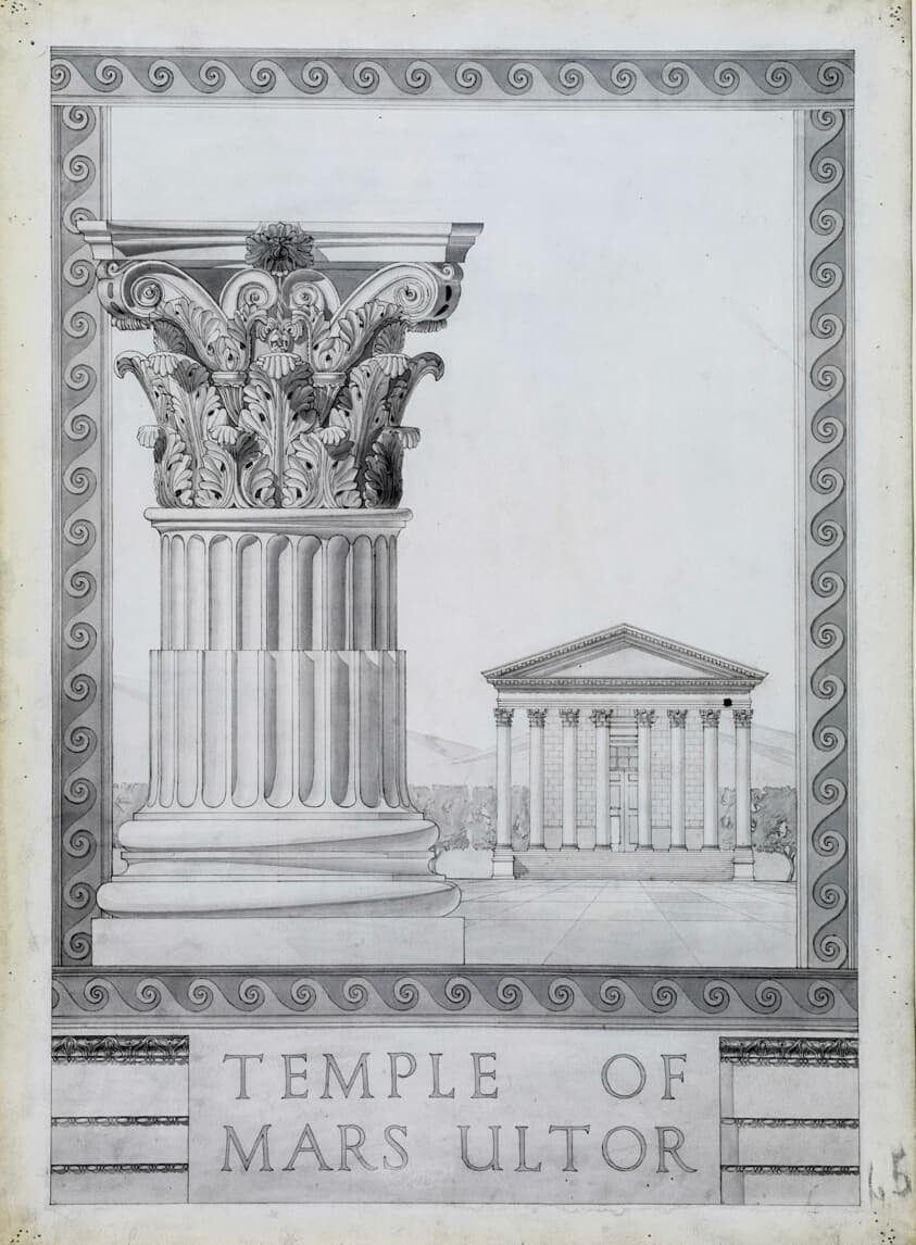 Temple of Mars Ultor, Student Drawing — Lloyd Morgan Yost