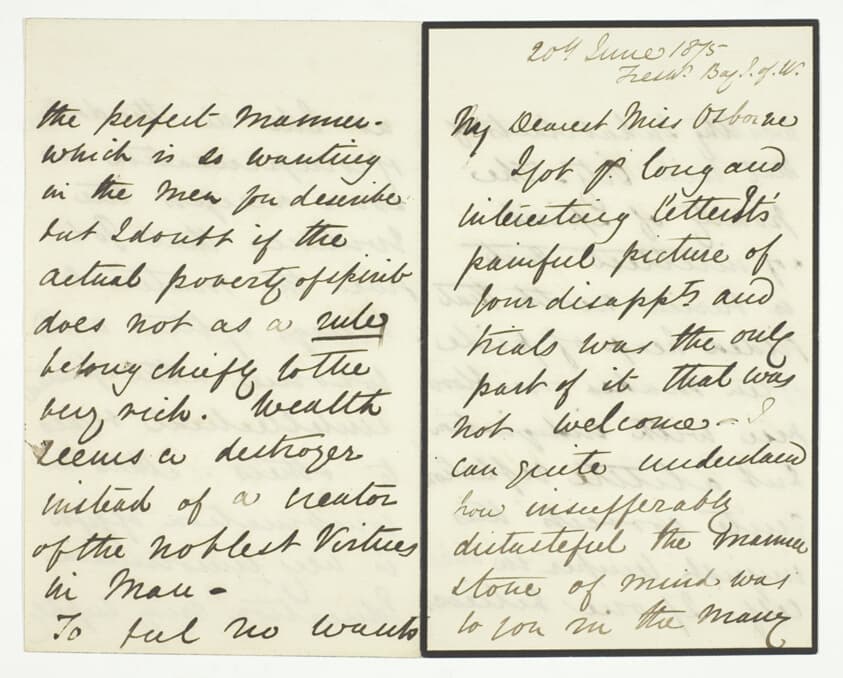 Autograph Letter — Julia Margaret Cameron