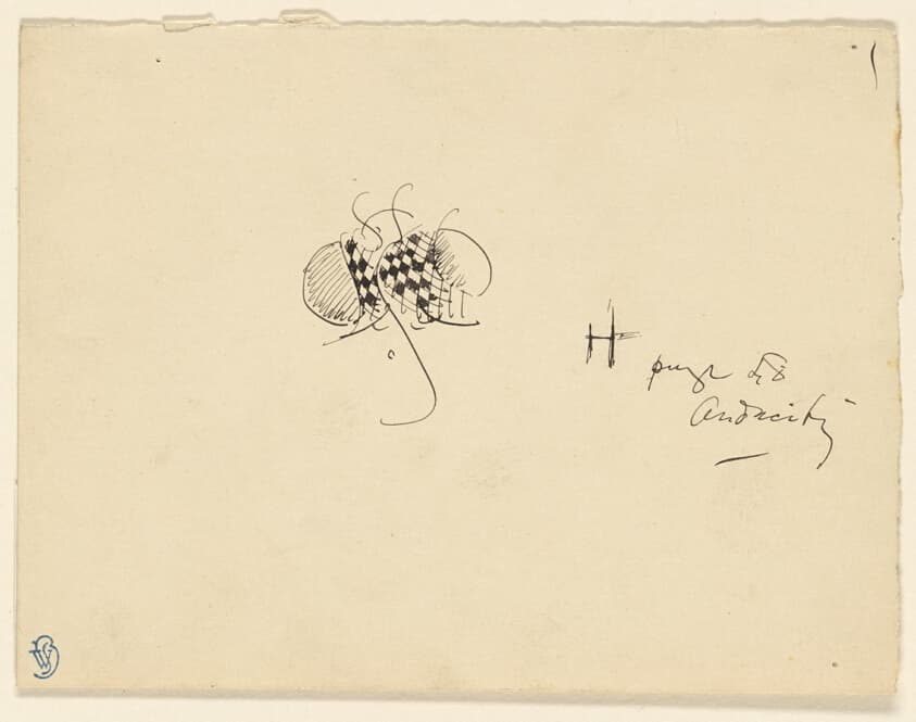 Butterfly with Checkered Wings — James McNeill Whistler