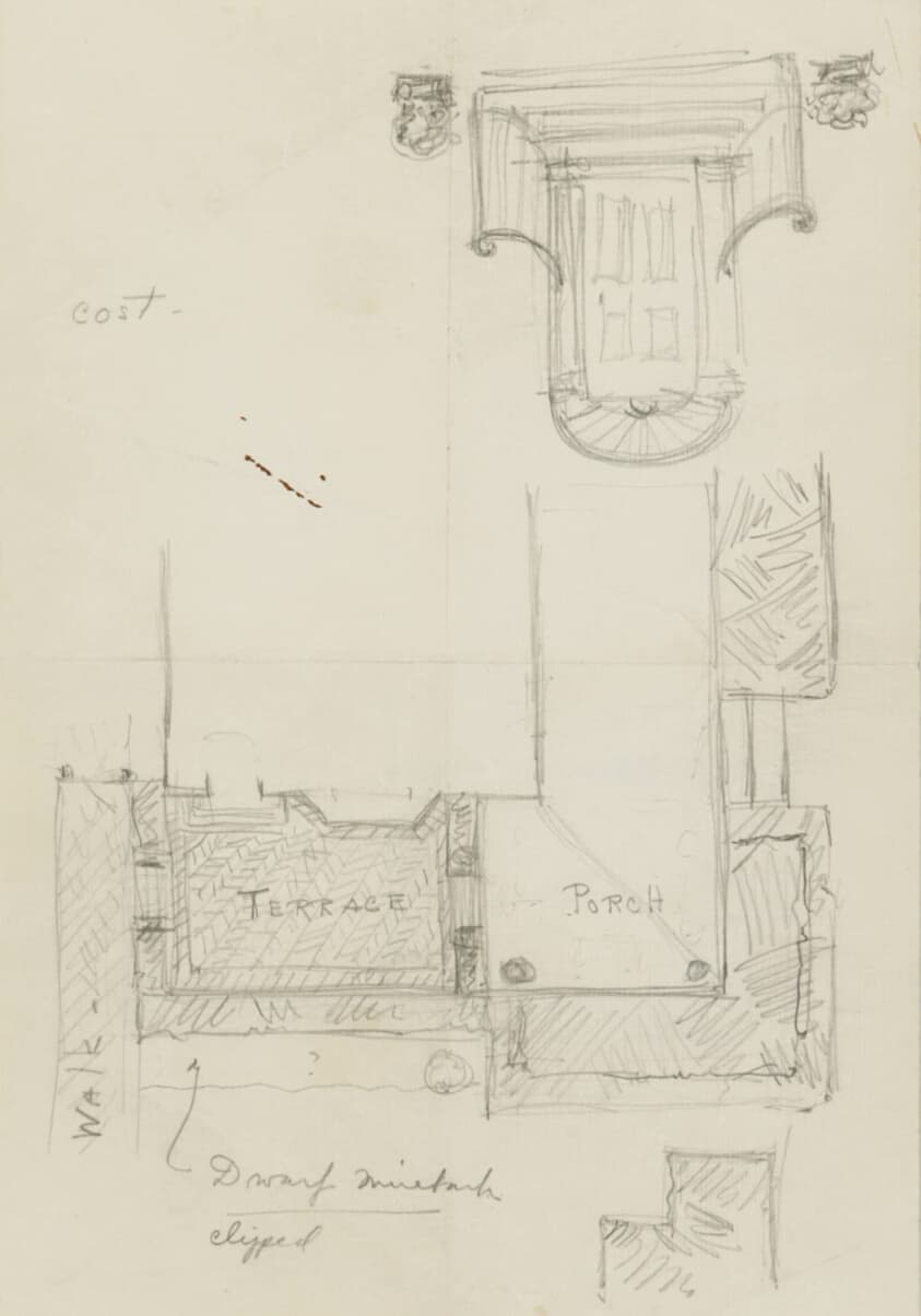 Unidentified House, Sketch — Howard Van Doren Shaw