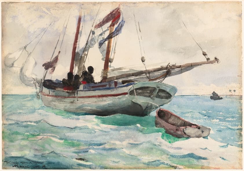 Schooner - Nassau — Winslow Homer