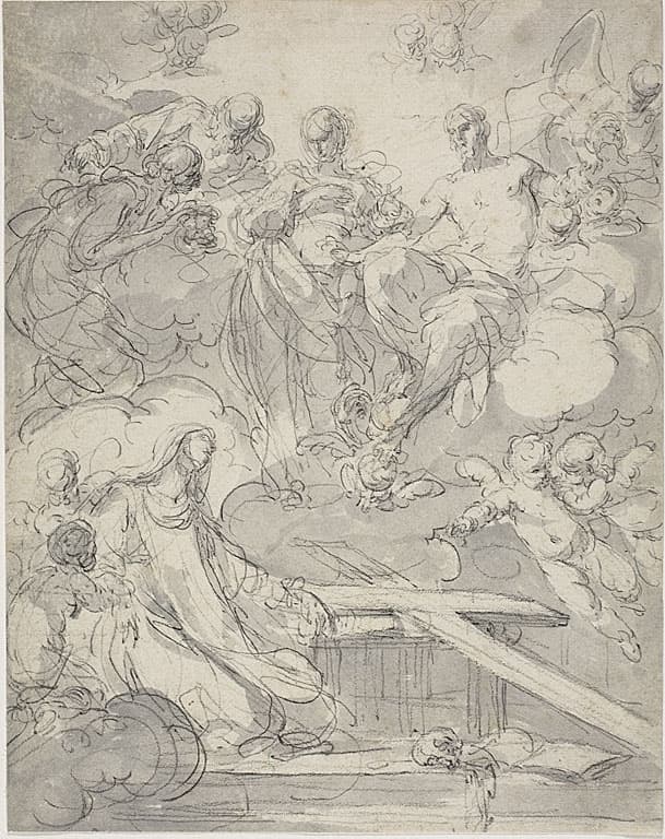 Stigmatization of Santa Maria Maddalena de' Pazzi — Giovanni Domenico Ferretti