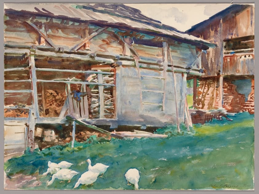 Woodsheds, Tyrol — John Singer Sargent