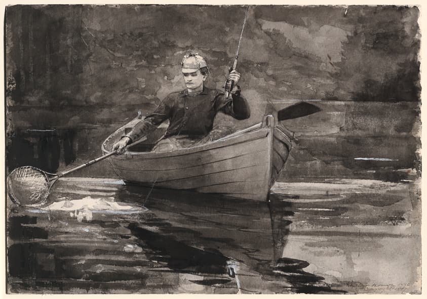 Netting the Fish — Winslow Homer