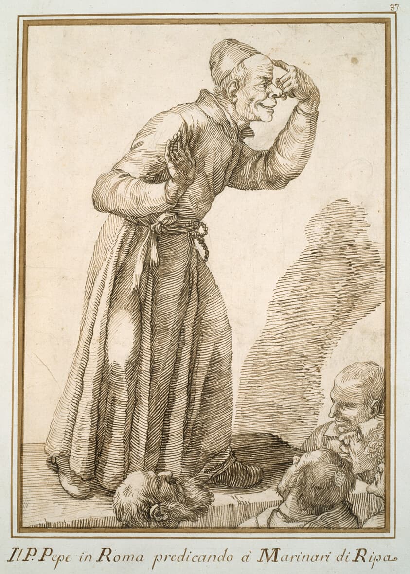 Father Pepe Preaching to Sailors — Pier Leone Ghezzi