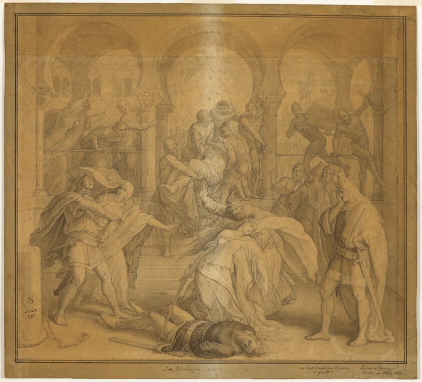 The Nibelungen's End - The Death of Kriemhild — Julius Schnorr von Carolsfeld