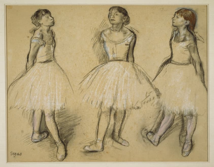 Three Studies of a Dancer in Fourth Position — Edgar Degas
