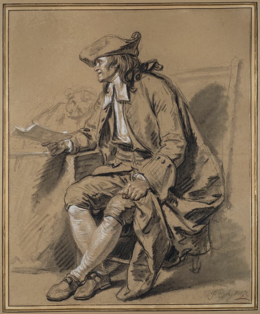 The Notary: A Study for "The Marriage Contract" — Jean-Baptiste Greuze