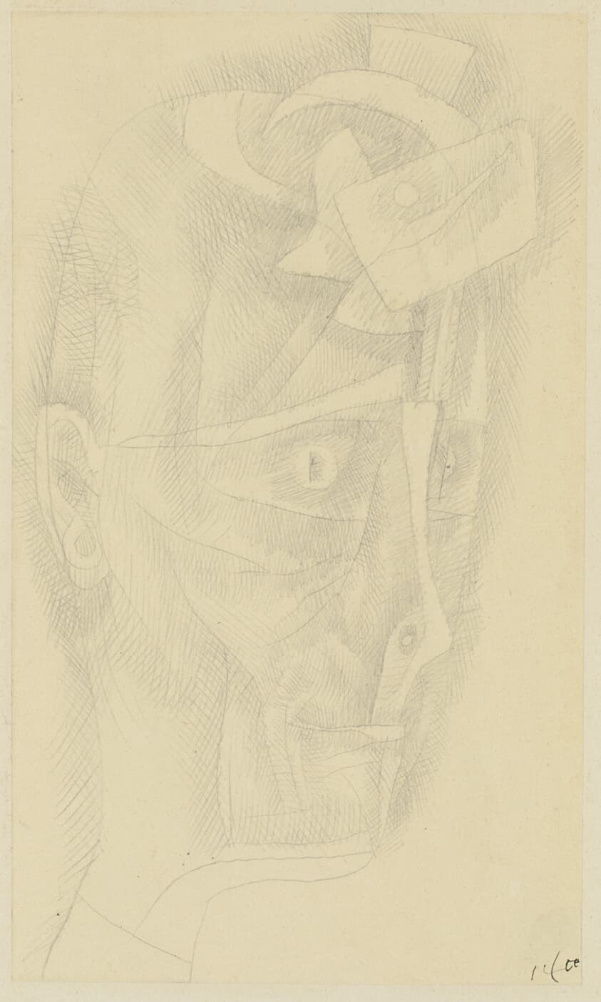 Portrait Sketch of a Clown — Paul Klee