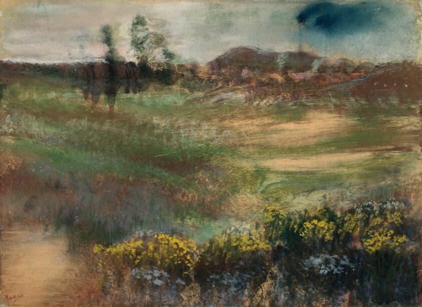 Landscape with Smokestacks — Edgar Degas
