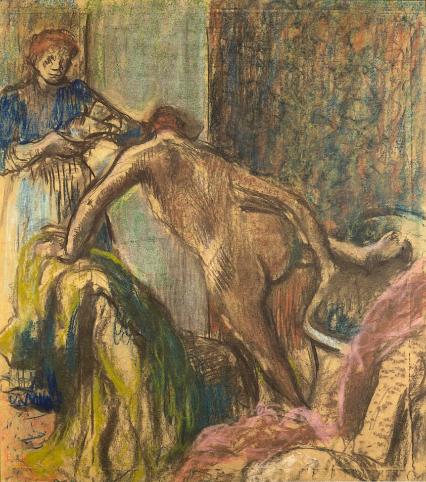 Breakfast after the Bath — Edgar Degas