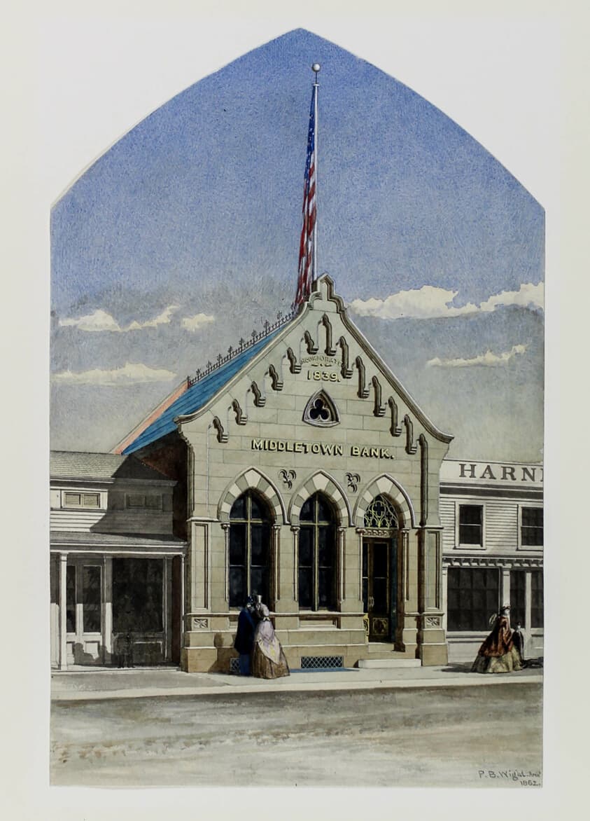 Middletown Bank, New York, Perspective — Peter Bonnett Wight