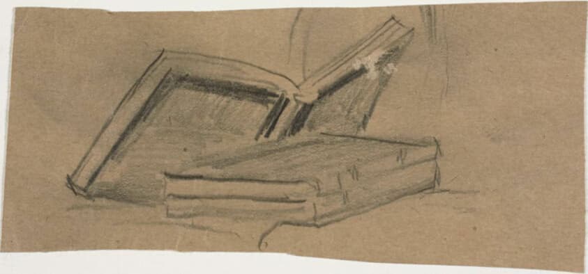 Sketch of Two Books — William Michael Harnett