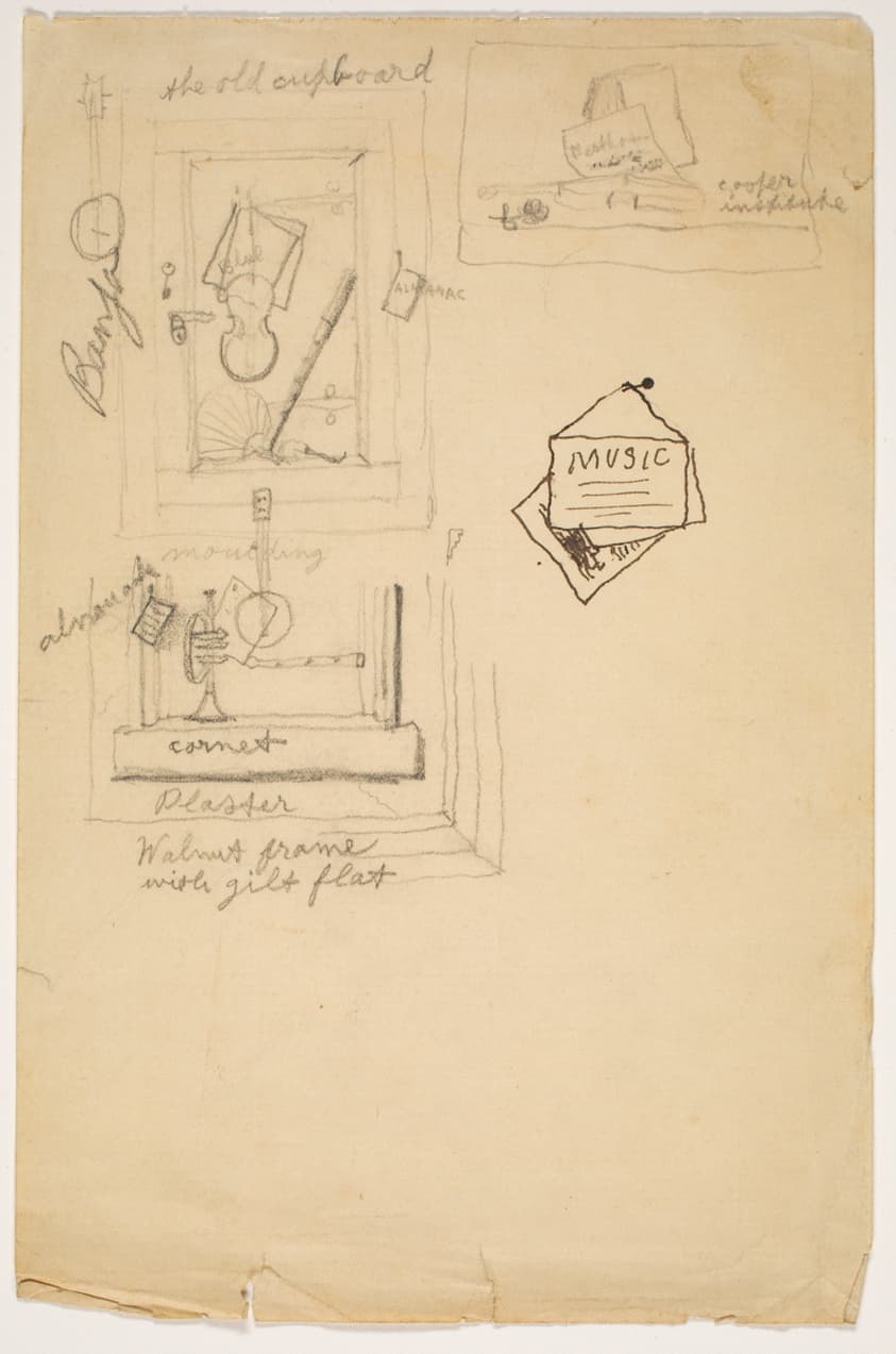 Still Life Sketch — William Michael Harnett