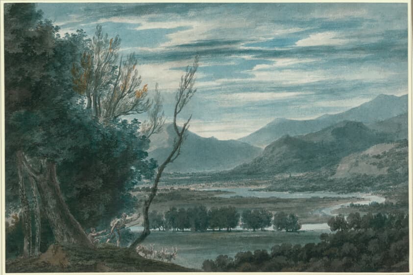 The Valley of the Eisak Near Brixen in the Tyrol — John Robert Cozens