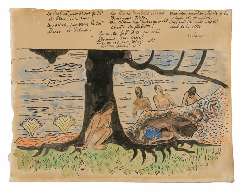 Tahitians Fishing — Paul Gauguin