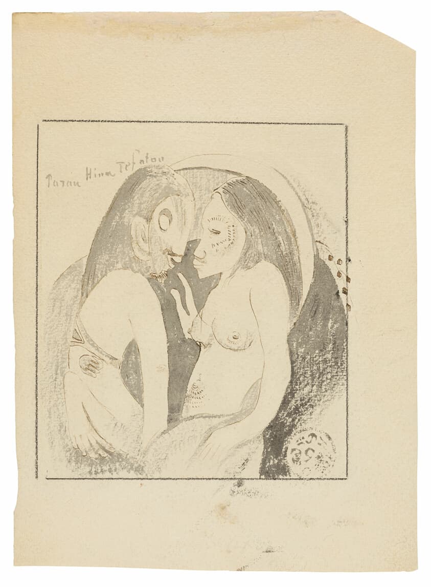 Parau Hina Tefatou (Words between Goddess of the Moon and God of the Earth) — Paul Gauguin