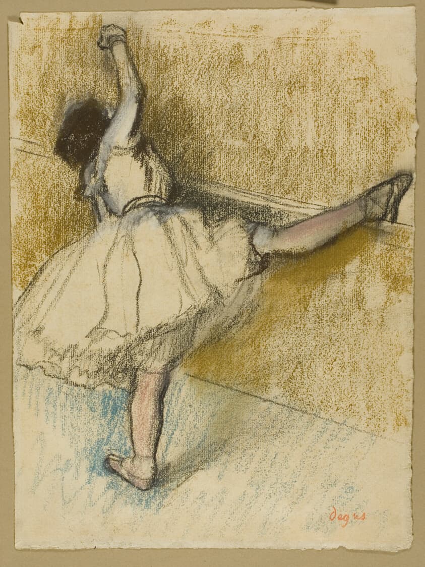 Dancer Stretching at the Bar — Edgar Degas