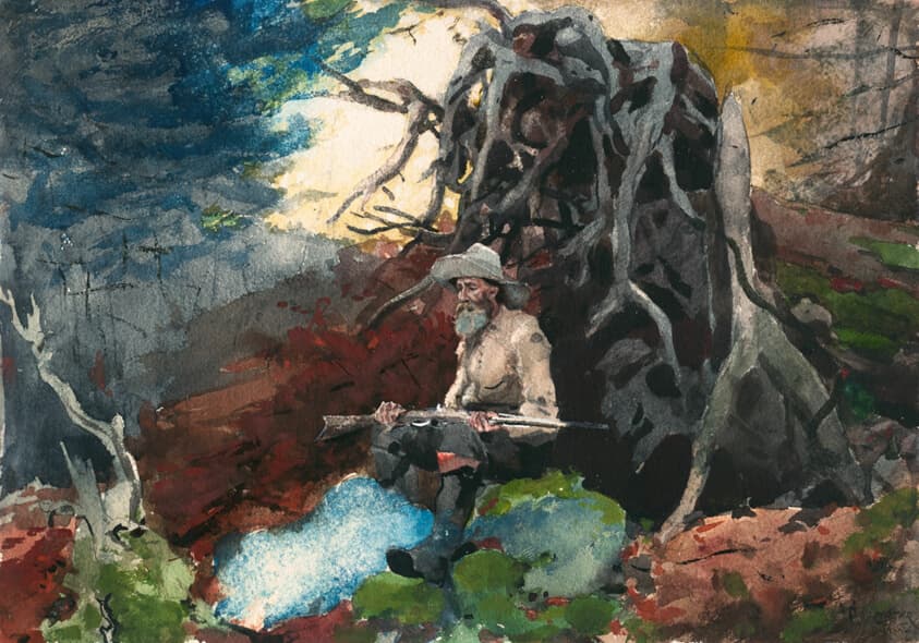 Campfire, Adirondacks — Winslow Homer