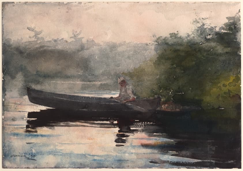 The End of the Day, Adirondacks — Winslow Homer