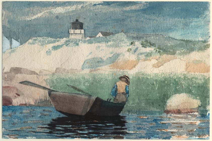 Boy in Boat, Gloucester — Winslow Homer