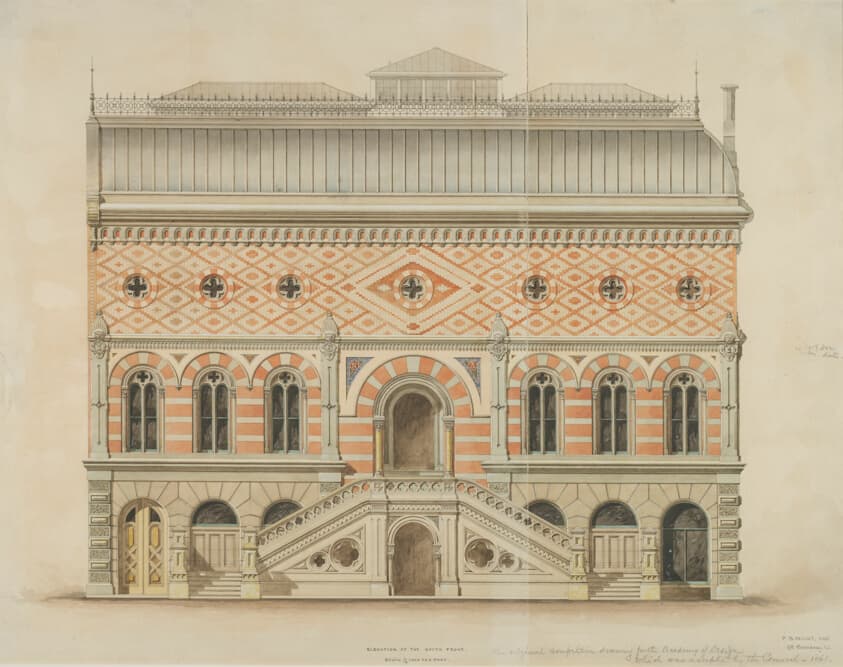 National Academy of Design Competition, New York, New York, South Elevation — Peter Bonnett Wight