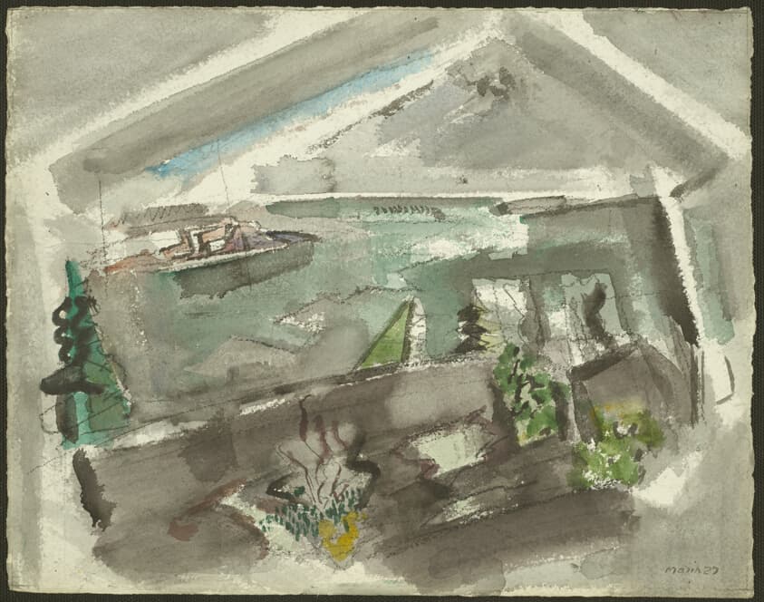 Deer Isle, Maine, probably Movement No. 12—Boats and Pertaining Thereto — John Marin