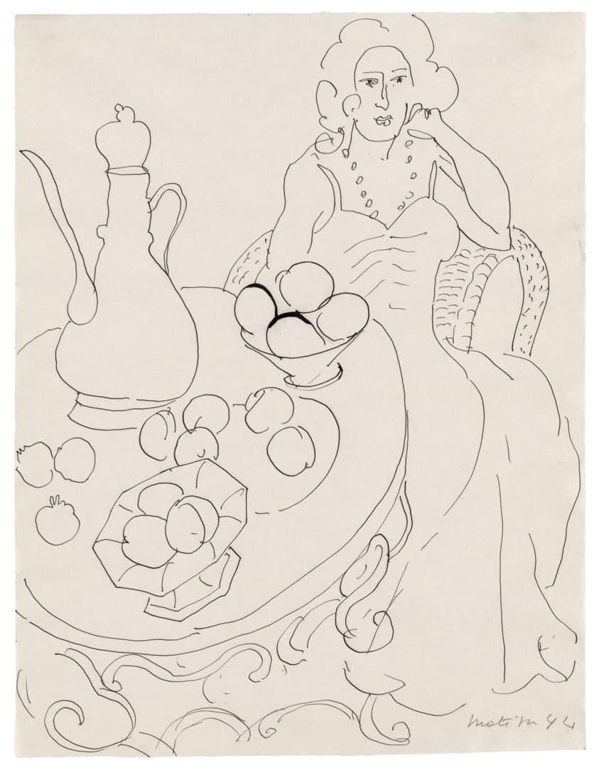 Young Woman before a Table — Henri Matisse