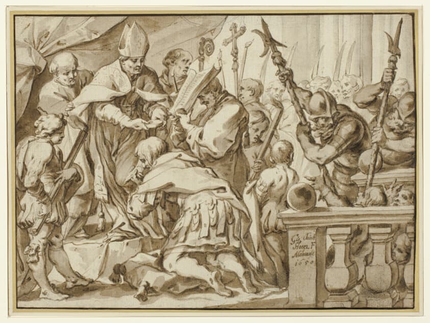 Coronation of Otto the Great in the Church of Saint'Ambrogio, Milan — Johann Christoph Storer