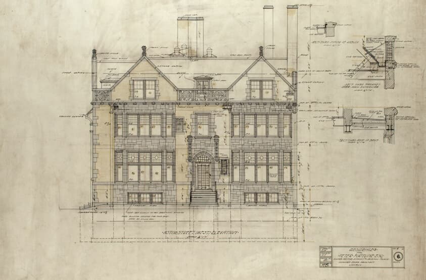 Peter Fortune, Residence: West Elevation — Howard Van Doren Shaw