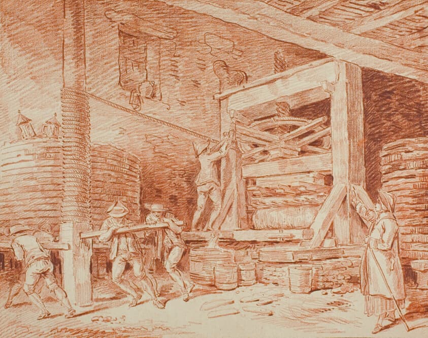 An Olive Oil Press — Hubert Robert