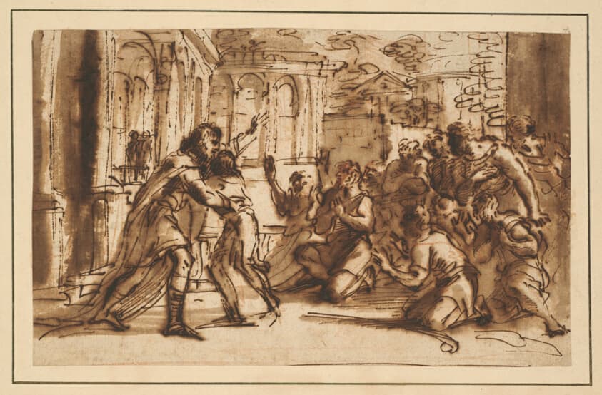 Joseph Greeting his Brothers — Pier Francesco Mola