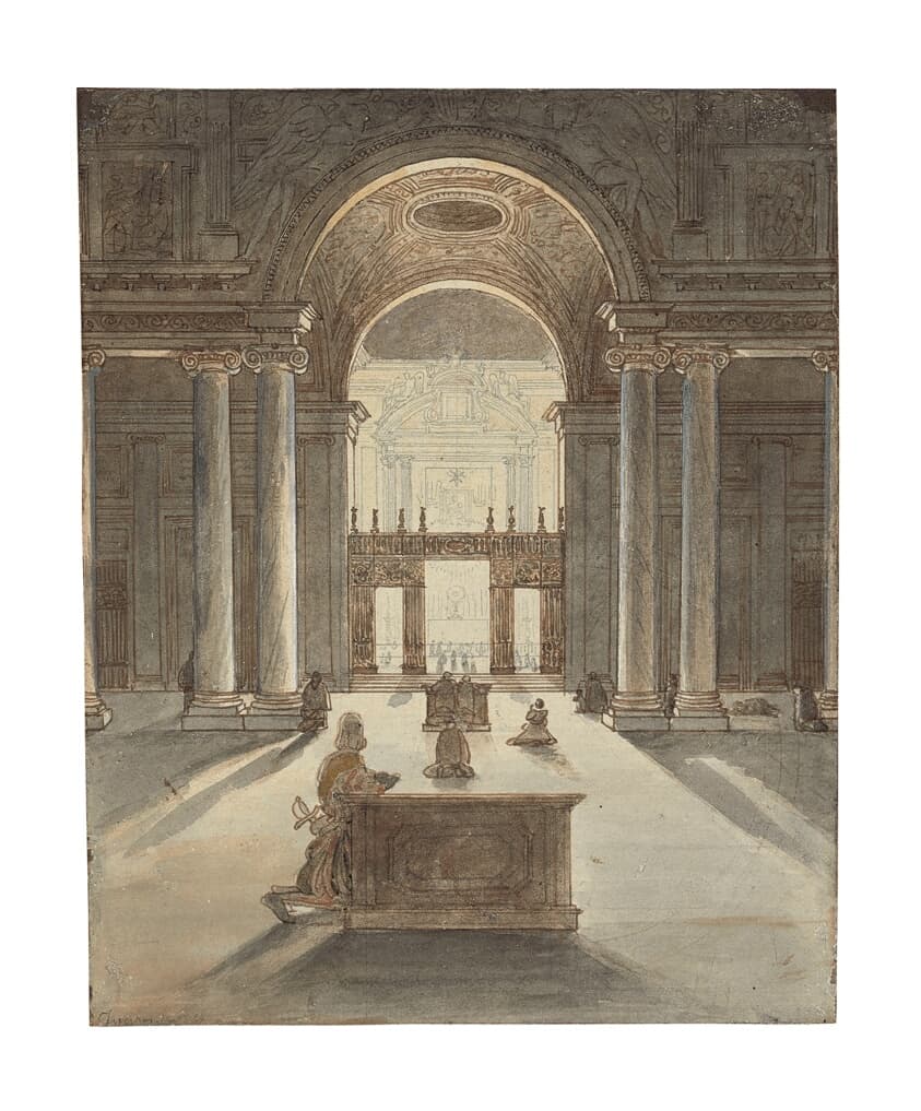 The Borghese Chapel in Santa Maria Maggiore, Rome — Jean-Auguste-Dominique Ingres