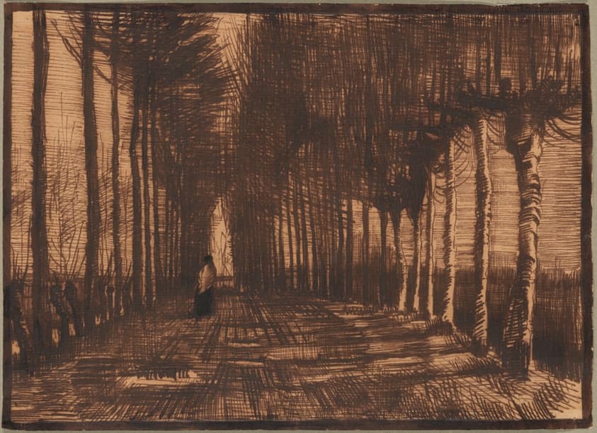 Avenue of Pollard Birches and Poplars — Vincent van Gogh