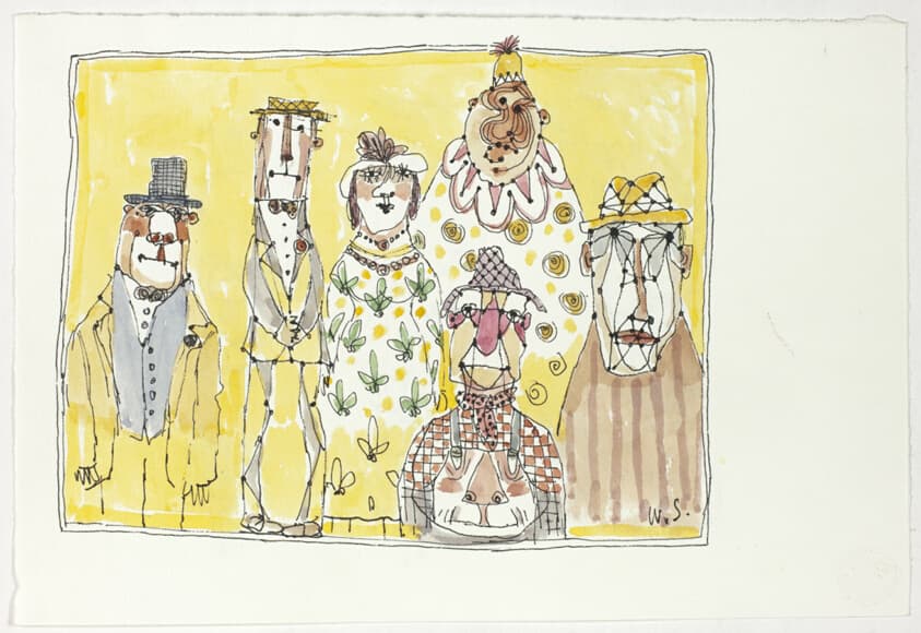 Untitled (Group of Figures with Clown) — William Steig