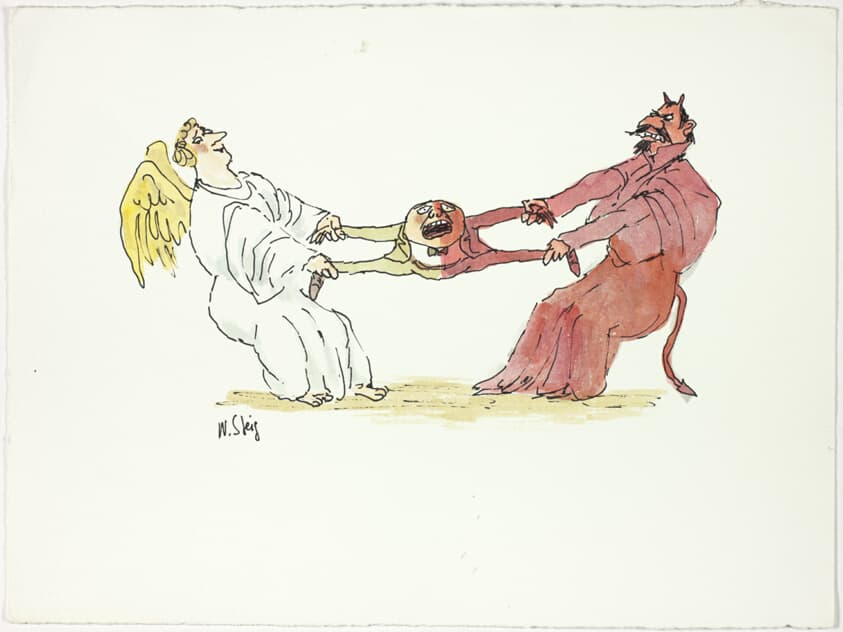 Untitled (Angel and Devil) — William Steig