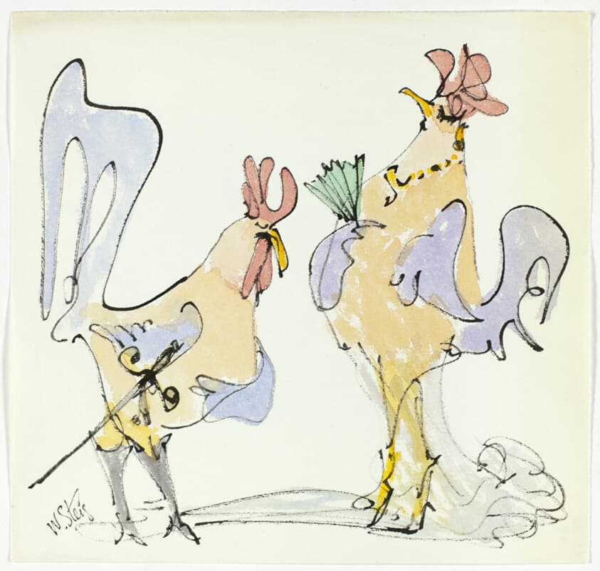 Untitled (Roosters) — William Steig