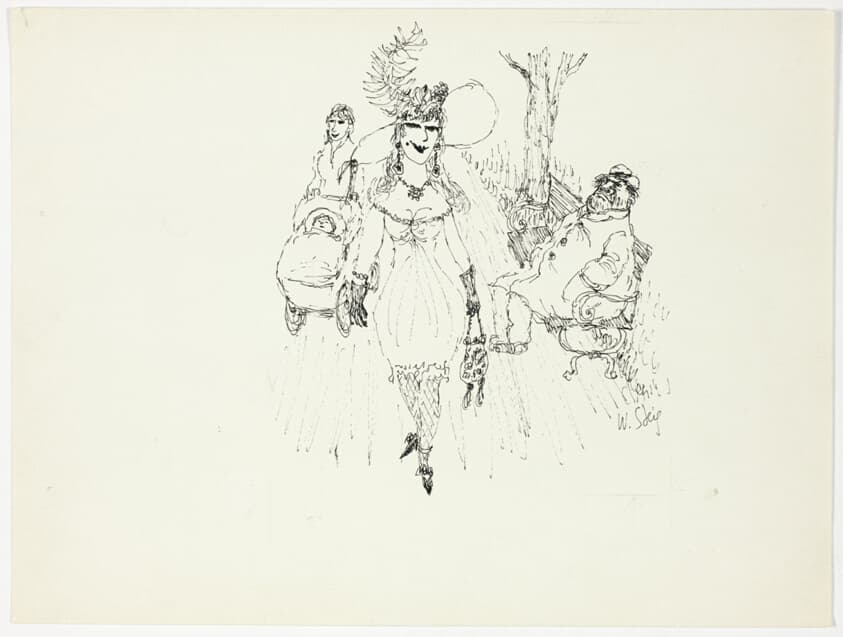 Untitled (Woman Walking in Park) — William Steig
