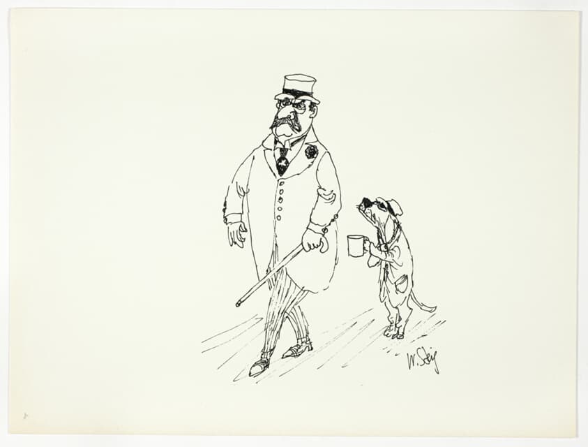 Untitled (Dog Asks Man for Change) — William Steig