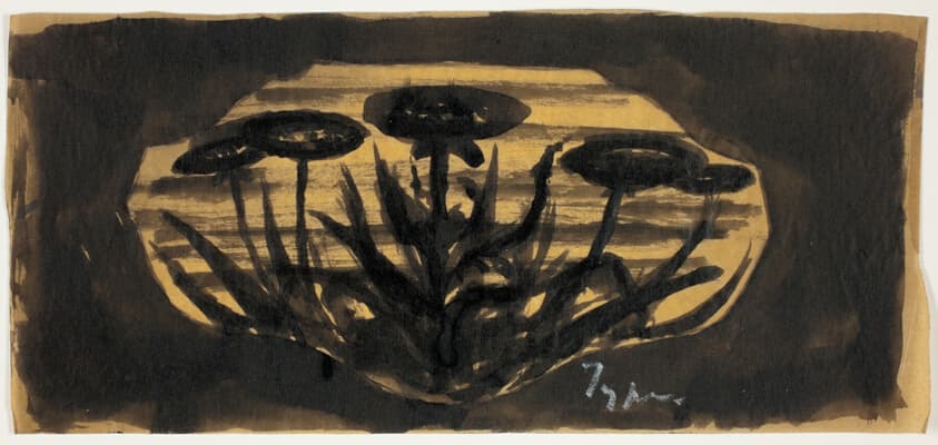 Untitled Drawing for Frame Cartouche (Plant Motif) — Theodore Roussel