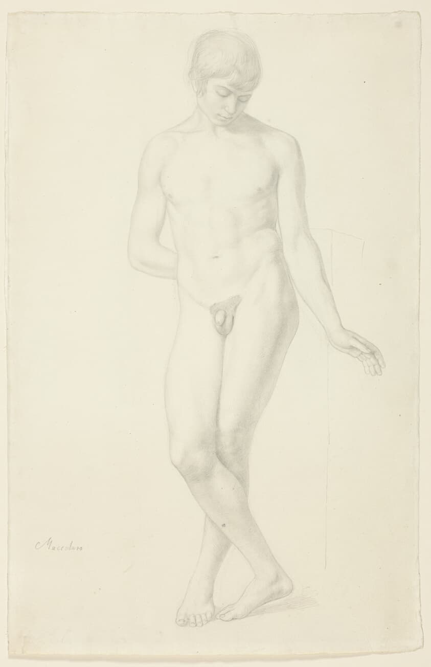 Study of a Standing Nude Youth — Julius Schnorr von Carolsfeld