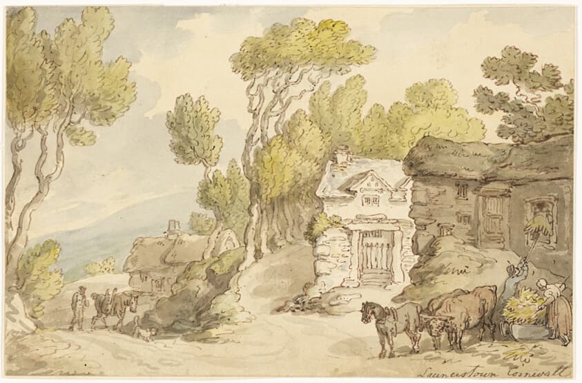 Launcetown Cornwall — Thomas Rowlandson