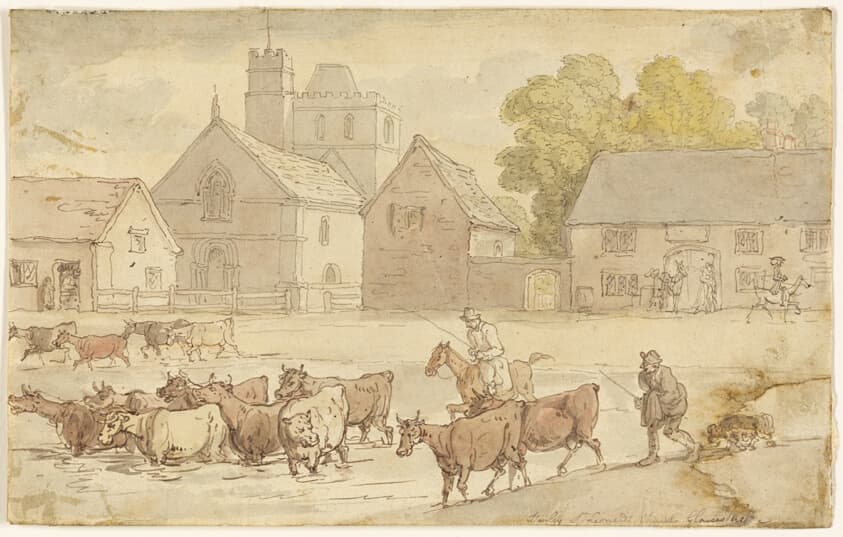 Stanley St. Leonard Church, Gloucestershire — Thomas Rowlandson