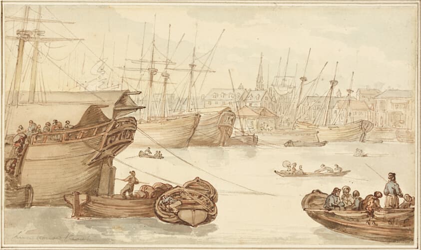 Limehouse Reach — Thomas Rowlandson
