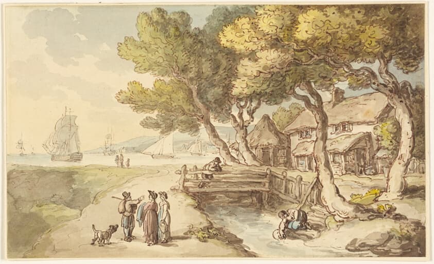A Scene in Cornwall — Thomas Rowlandson