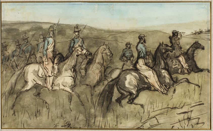 Cavalry Exercise in a Meadow — Constantin Guys