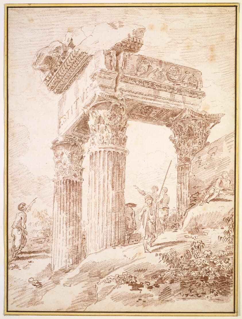 Temple of Vespasian — Hubert Robert