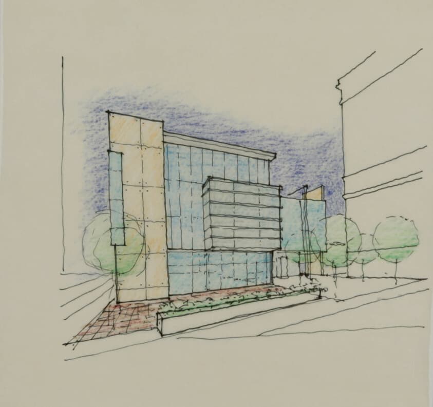 Hyde Park Bank, Hyde Park, Illinois, Sketches — Paul Florian