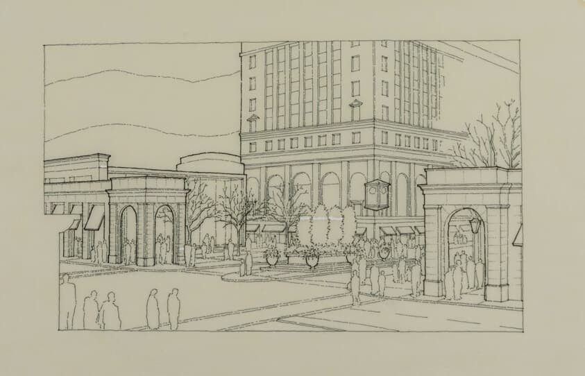 Hyde Park Gateway, Hyde Park, Illinois, Sketches — Paul Florian