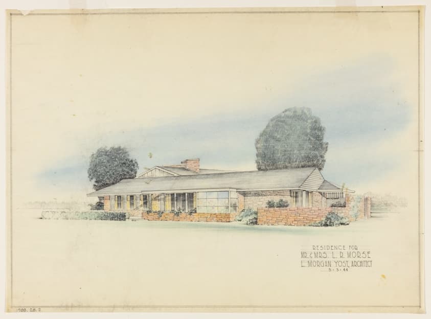 Mr. & Mrs. L.R. Morse House, Winnetka, Illinois, View from Garden — Lloyd Morgan Yost